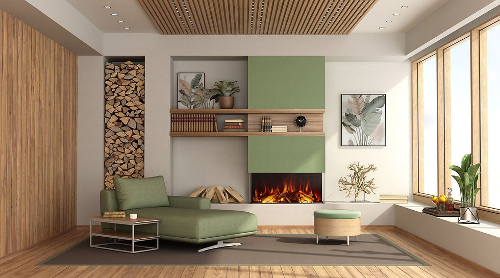 Azar 1000-FD Electric Media Wall Fire