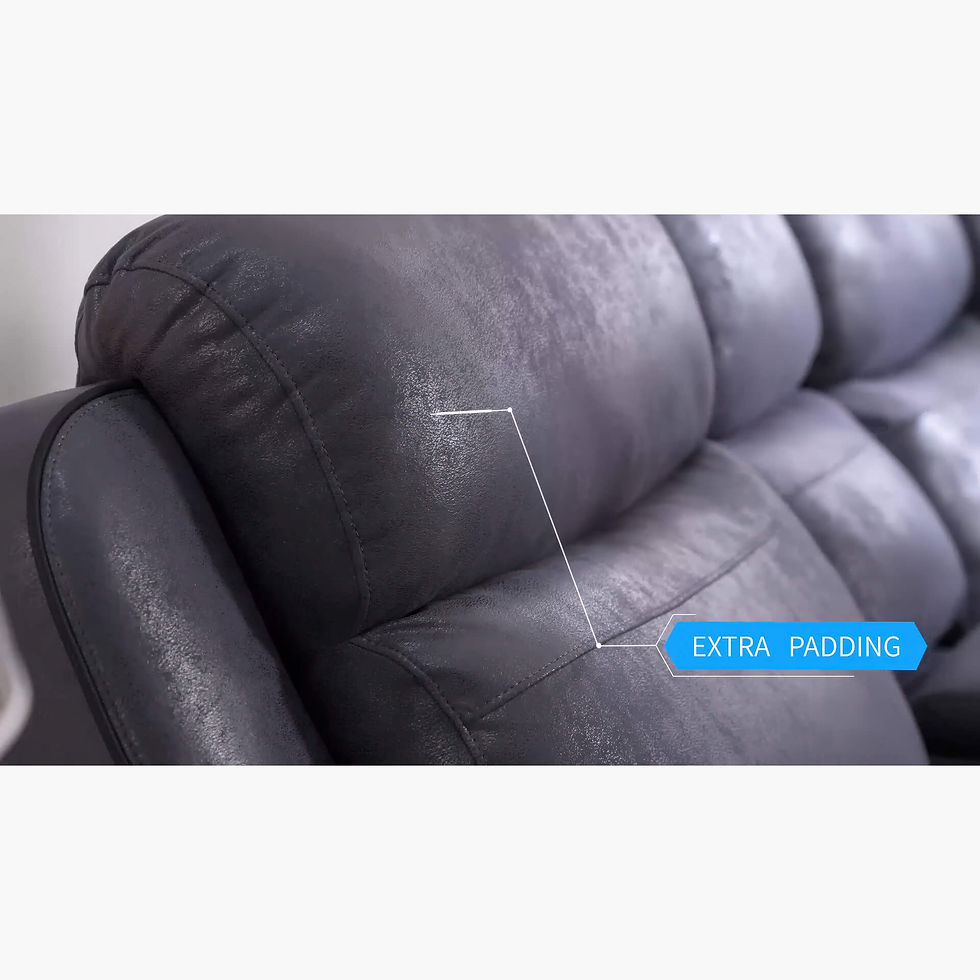 Thumbnail: Titan Tech Corner Sofa with 3 Power Recliners – Grey