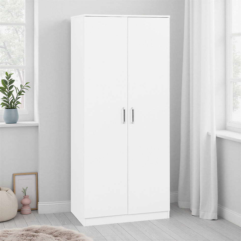 Dunbar 2 Door Wardrobe White