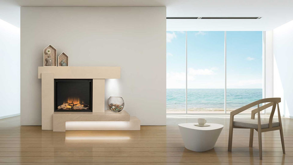 Adella Limestone Electric Fireplace