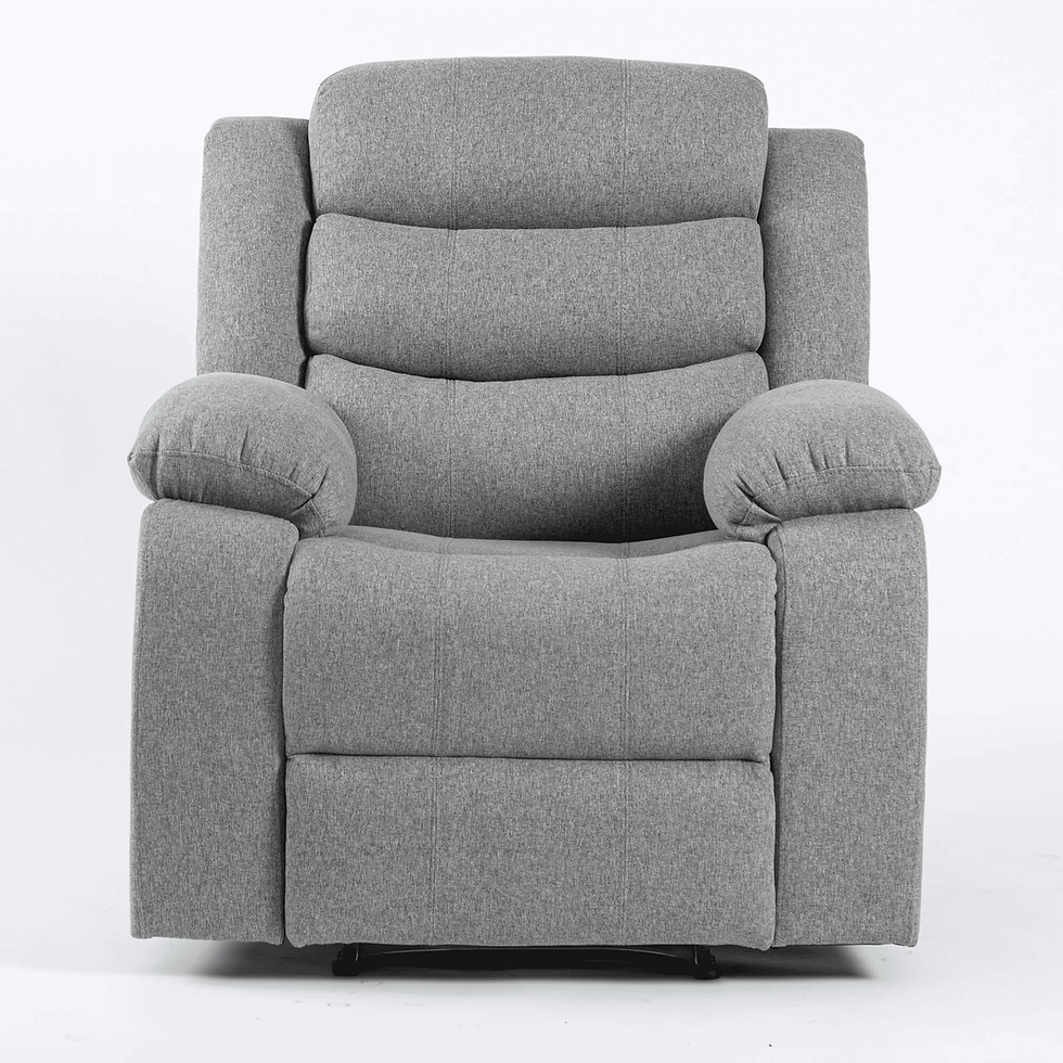 Tuscany Recliner Fabric Armchair Light Grey