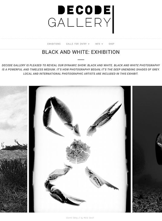Maria Sarafi in Black and White Exhibition @Decode Gallery