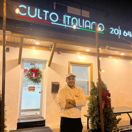 chef corrado in front of culto italiano pizzeria