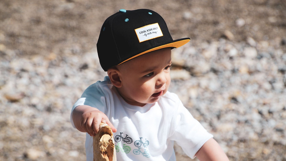 casquette 9-24 MOIS ( 48cm) - noir et jaune -