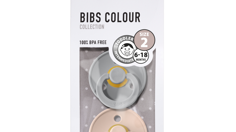 Pack 2 tétines caoutchouc naturel Bibs Cloud / Blush T2