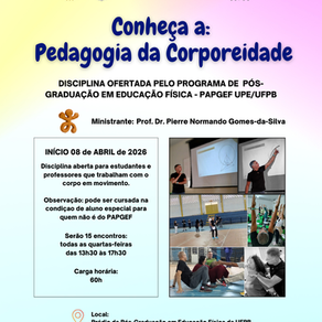 Conheça a Pedagogia da Corporeidade! Início das aulas dia 08 de abril de 2026.