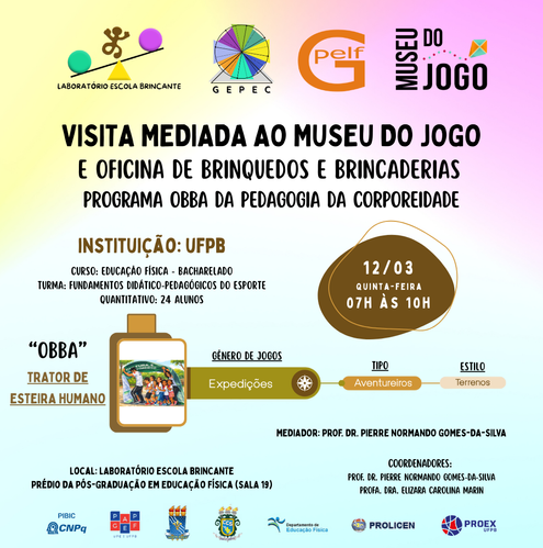 Visita Mediada ao Museu do Jogo e Programa OBBA da Pedagogia da Corporeidade