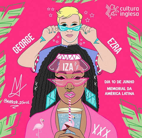 George Ezra & Iza – Digital Poster Design for Cultura Inglesa Festival (2018)