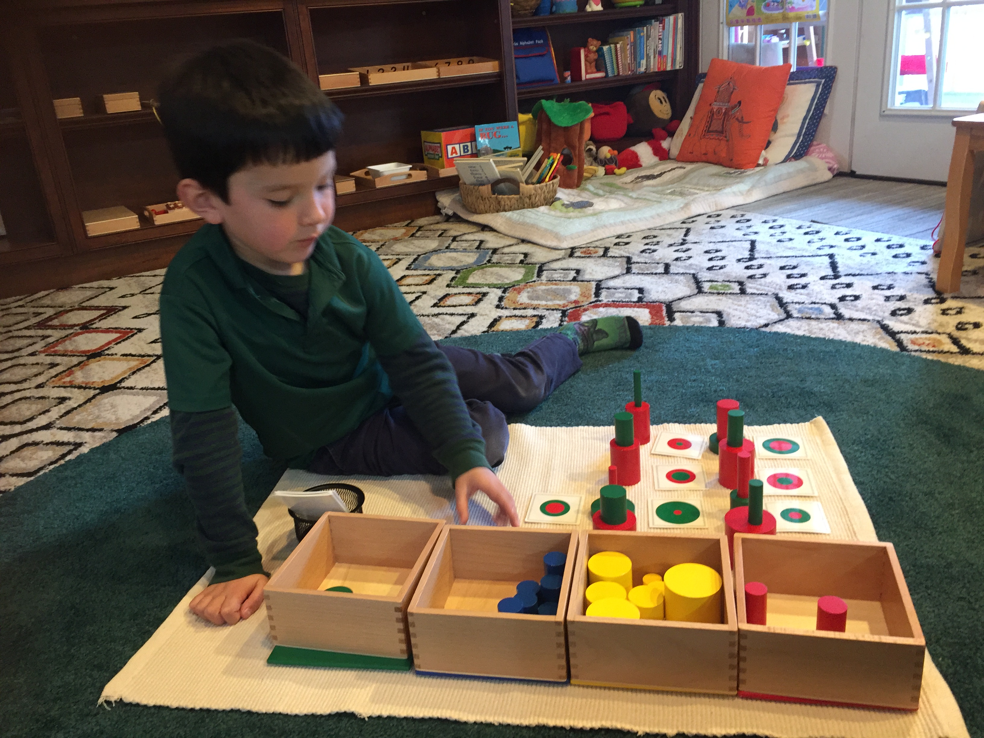 Colored Cylinders with Cards