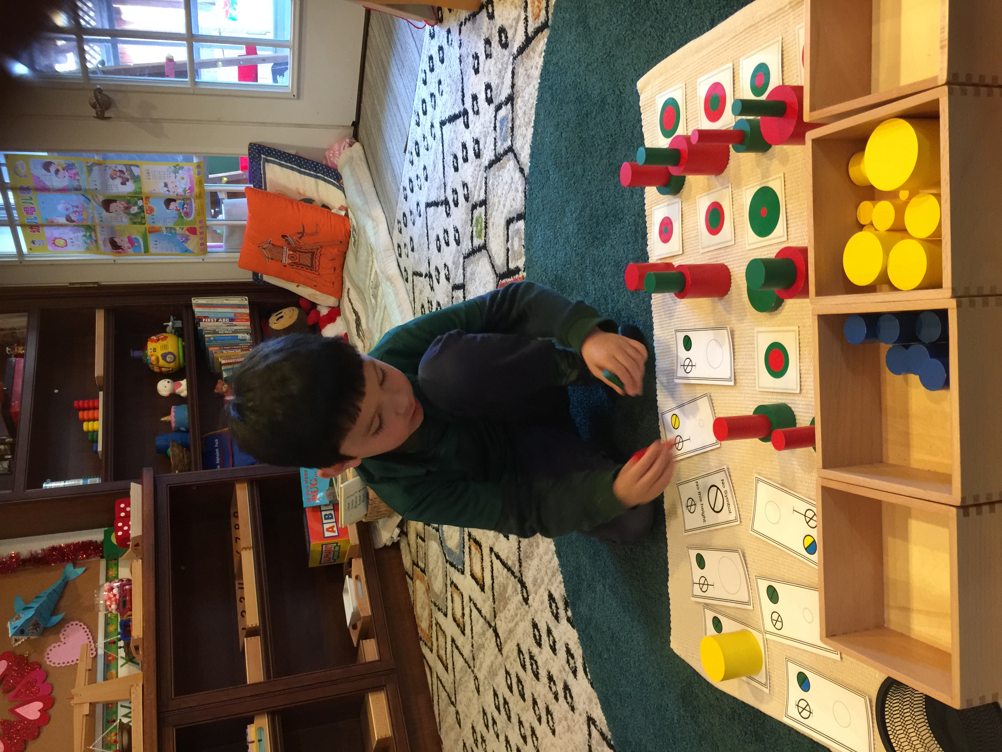 Colored Cylinders with Cards