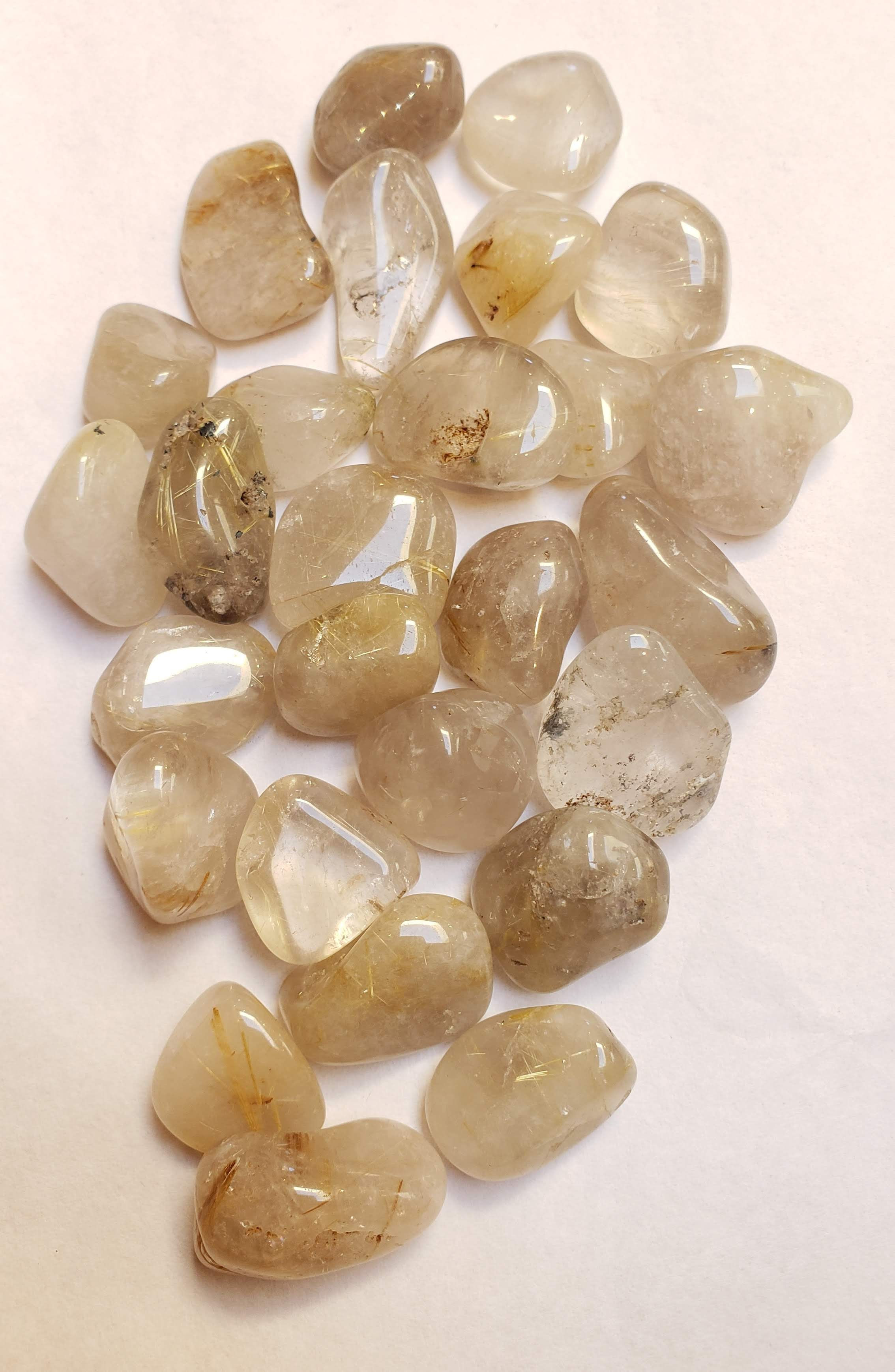 Rutilated Quartz Tumbled Small