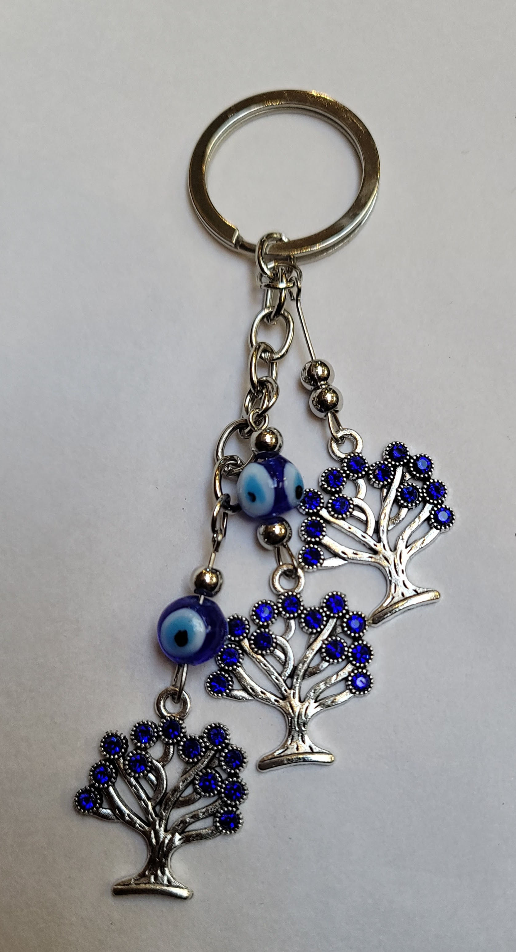 Evil Eye Tree Key Chain