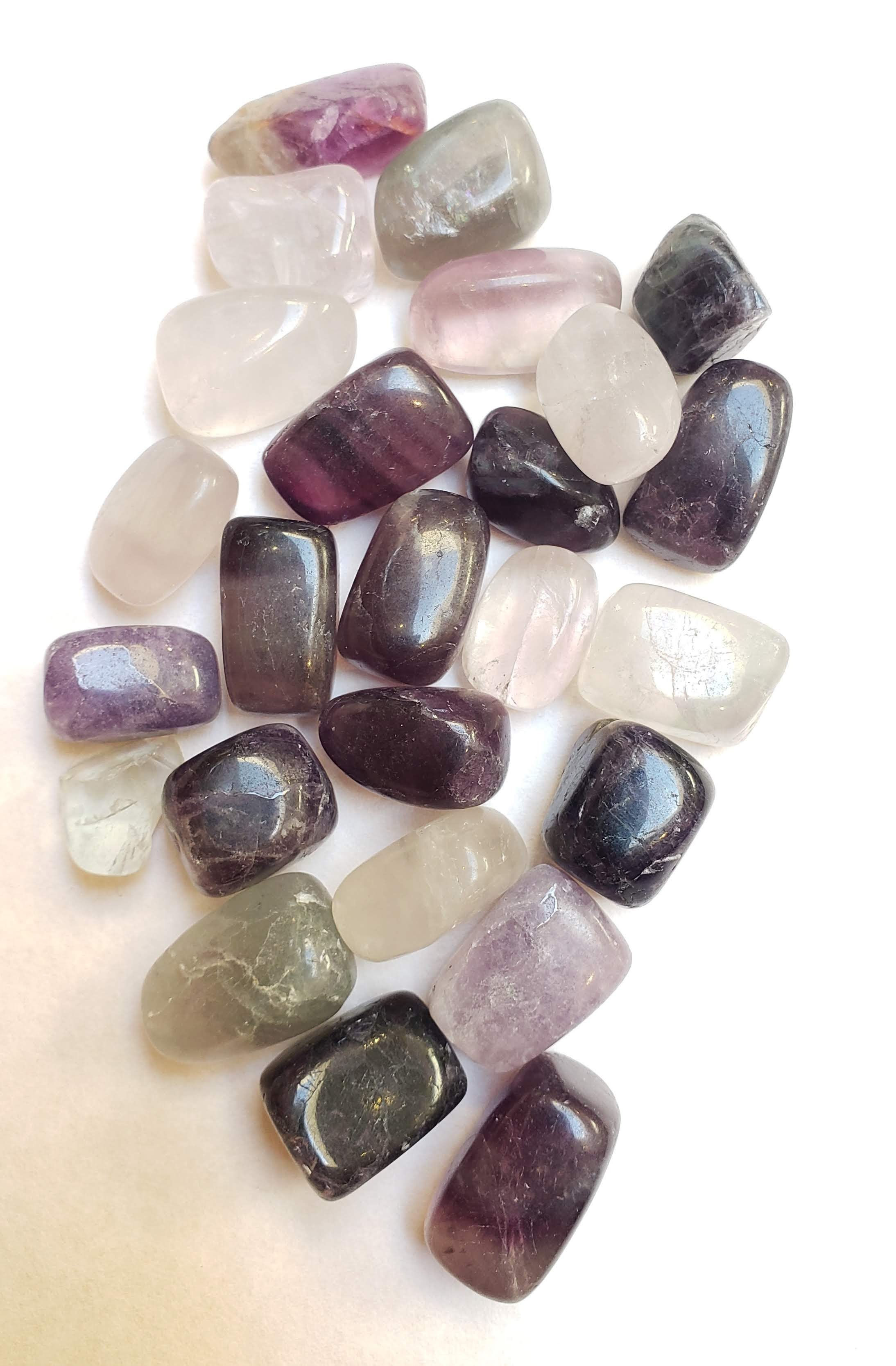 Fluorite tumbled medium