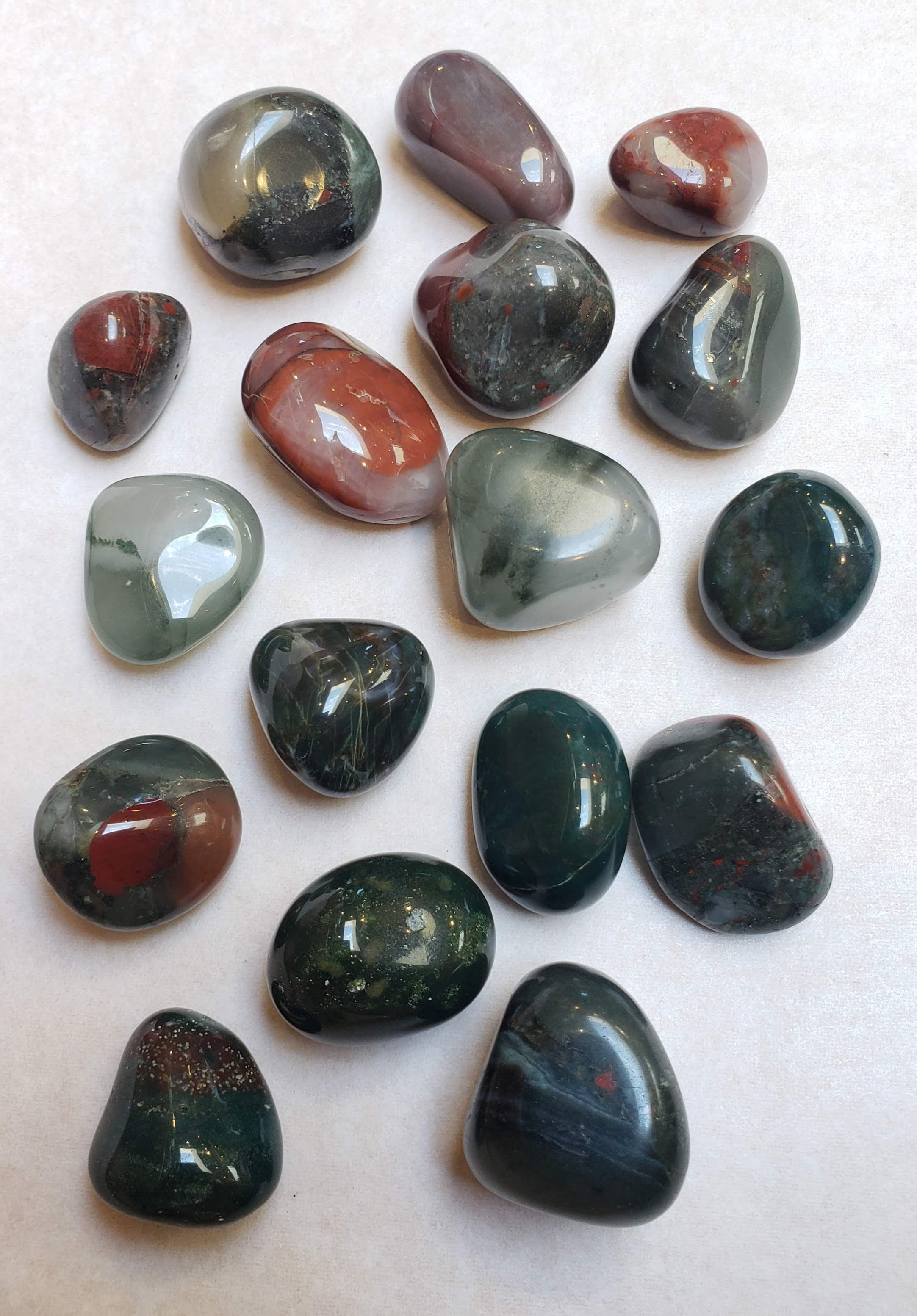 Blood Stone tumbled medium