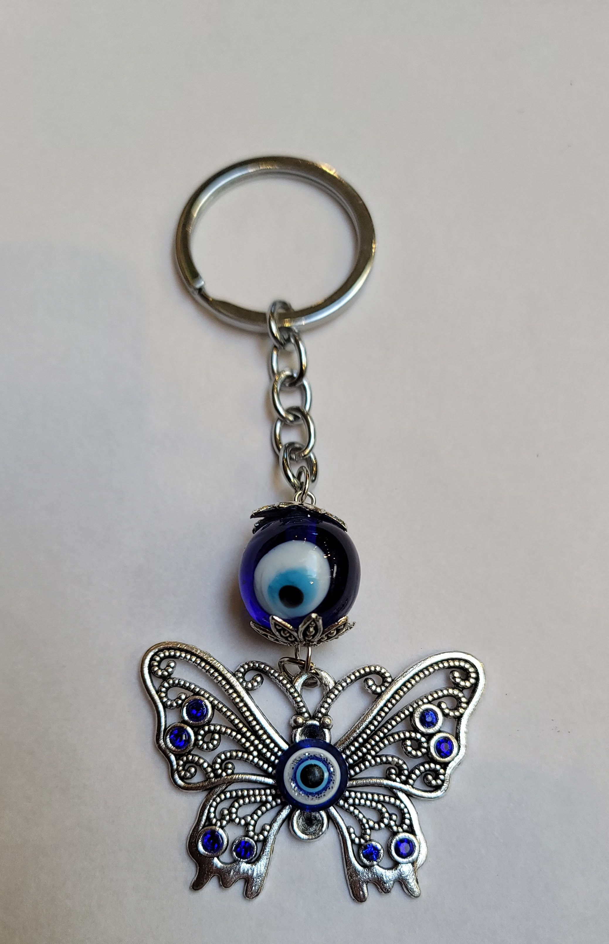 Evil Eye Butterfly Key Chain
