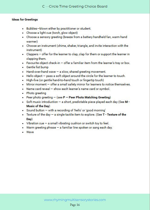 Thumbnail: Circle Time An A – Z of Ideas and Activities for PMLD and Sensory Learners 