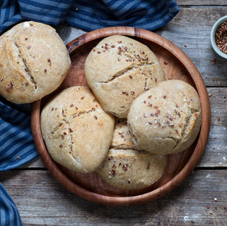 Sauerteig-Brötchen mit Leinsamen