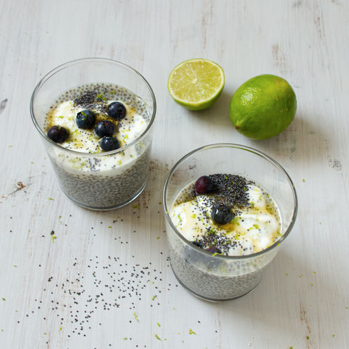 Rezept: Chiapudding mit Limetten-Mohn-Skyr