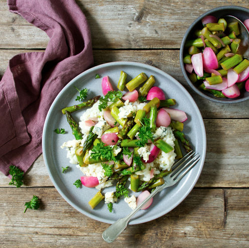   Risotto mit grünem Spargel