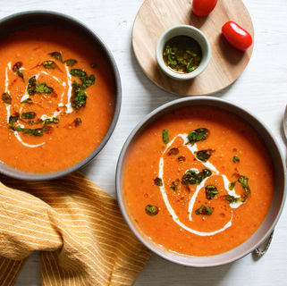 Rezept: Cremige Ofen-Tomatensuppe