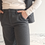 Miniatura: pantalone a palazzo misto lana grigio