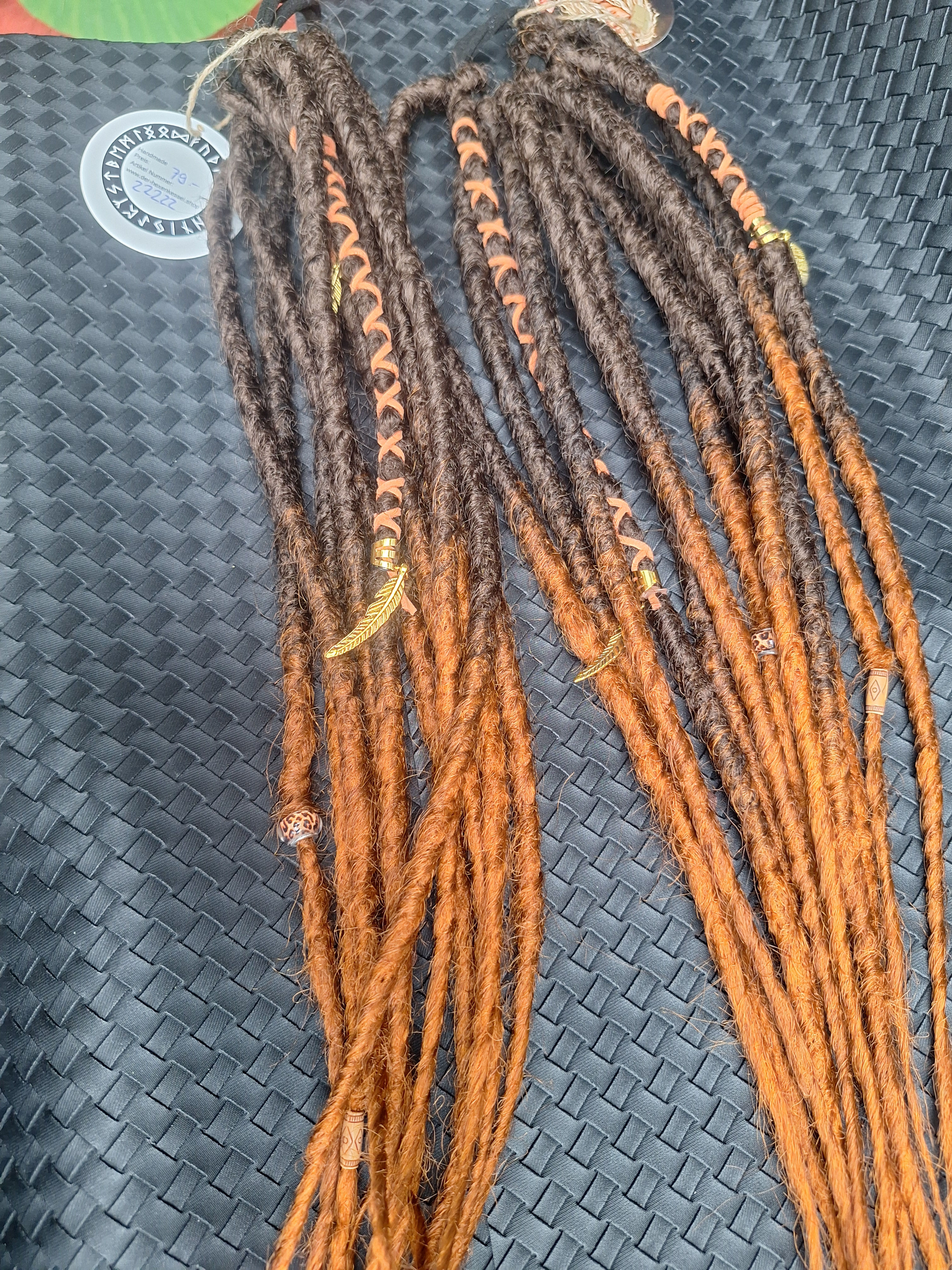 Dread Set am Haargummi Braun-Ginger Ombree 