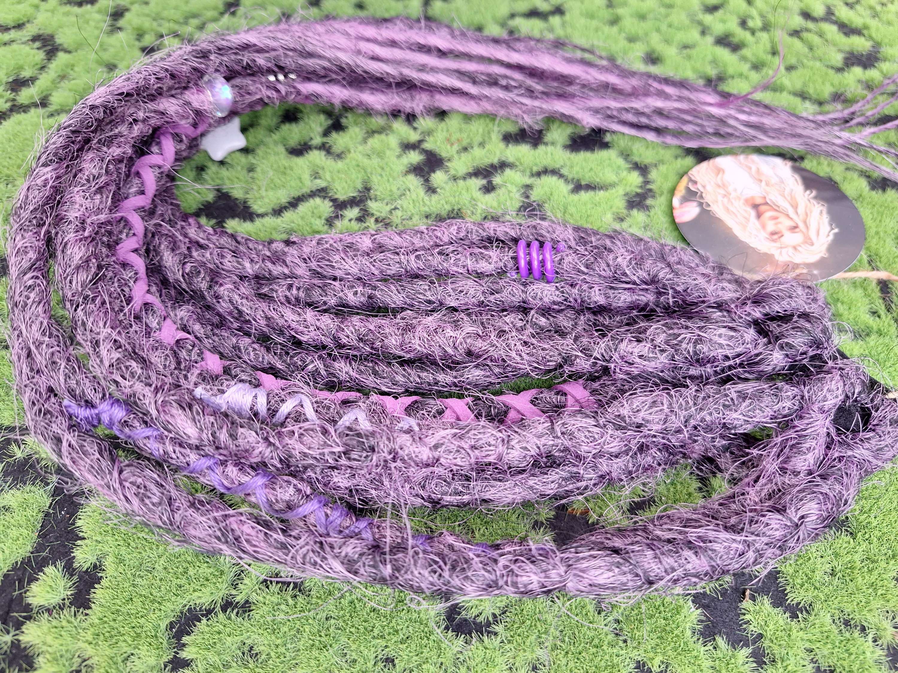 Dread Set am Haargummi Schwarz mit Lia Gemischt
