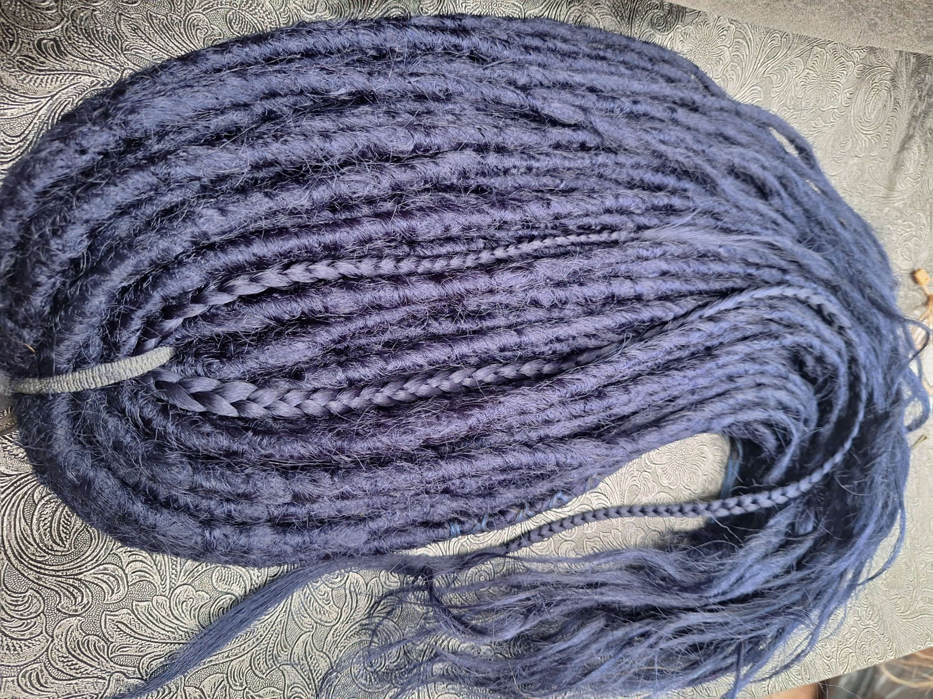 Double Ended Dreads Einzelverkauf Dunkel Blau