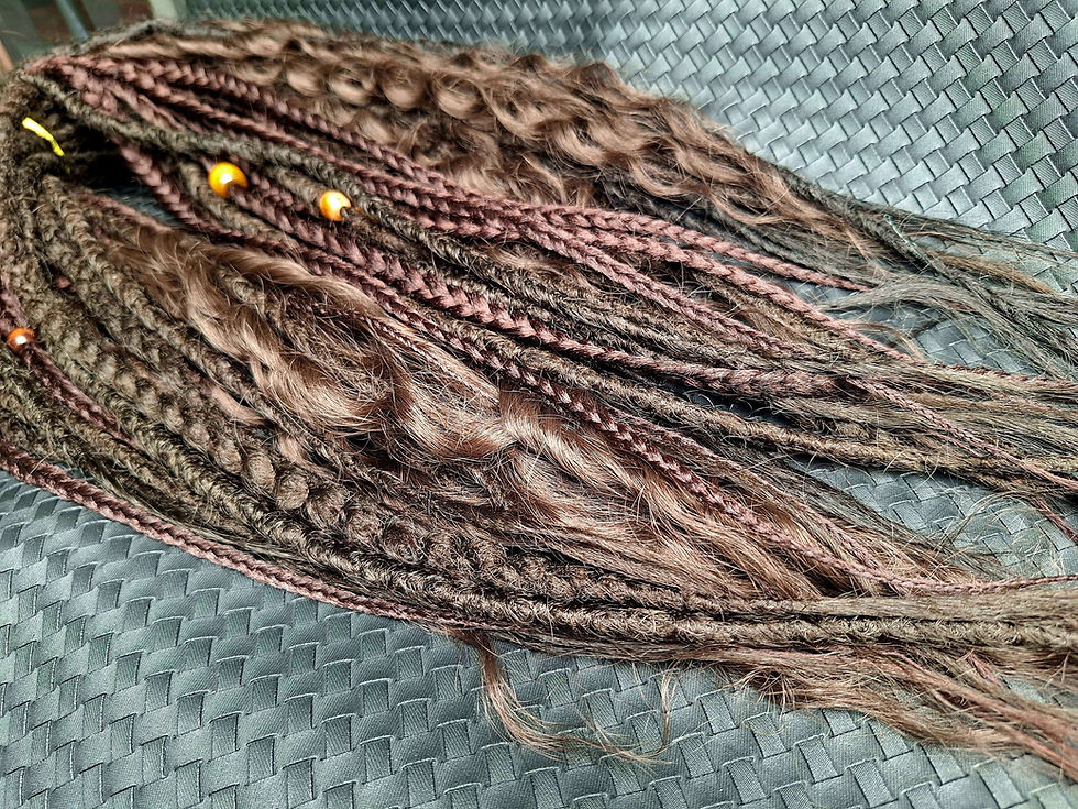 Miniaturbild: Misch Set Curly-Dreads-Braids-Twist  Braun Gemischt