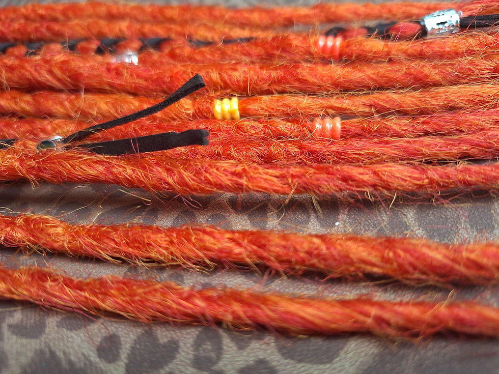 Miniaturbild: Dread Set am Haargummi Orange Gelb 
