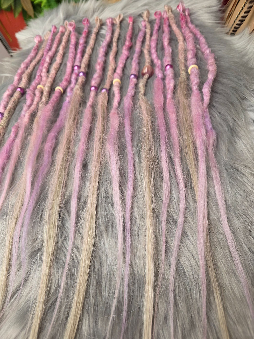 Miniaturbild: Dread Set Unterhaar 18Stk. Rosa/Blond 