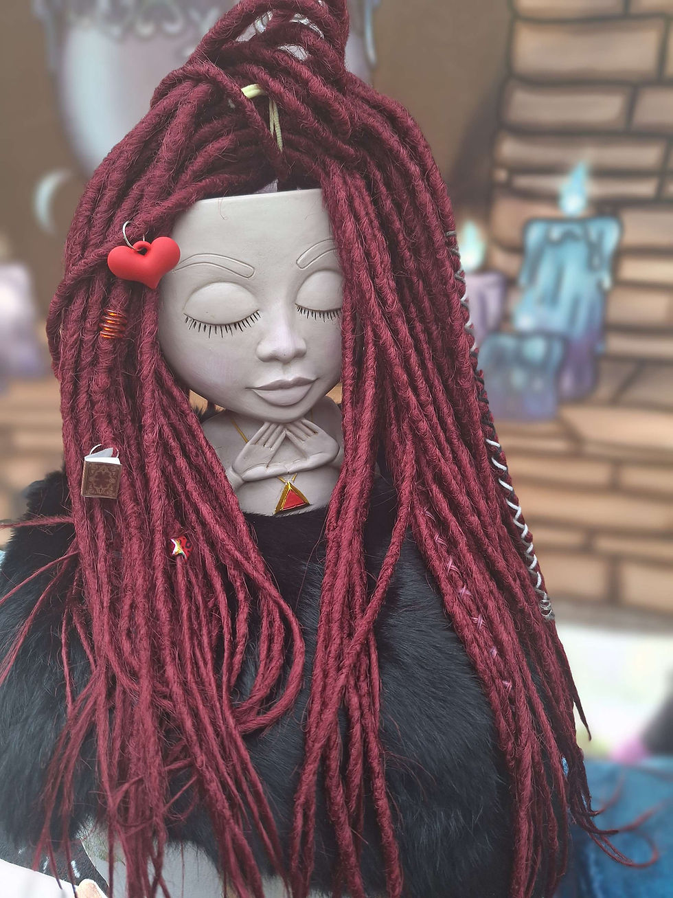 Miniaturbild: Dread Set Weinrot 