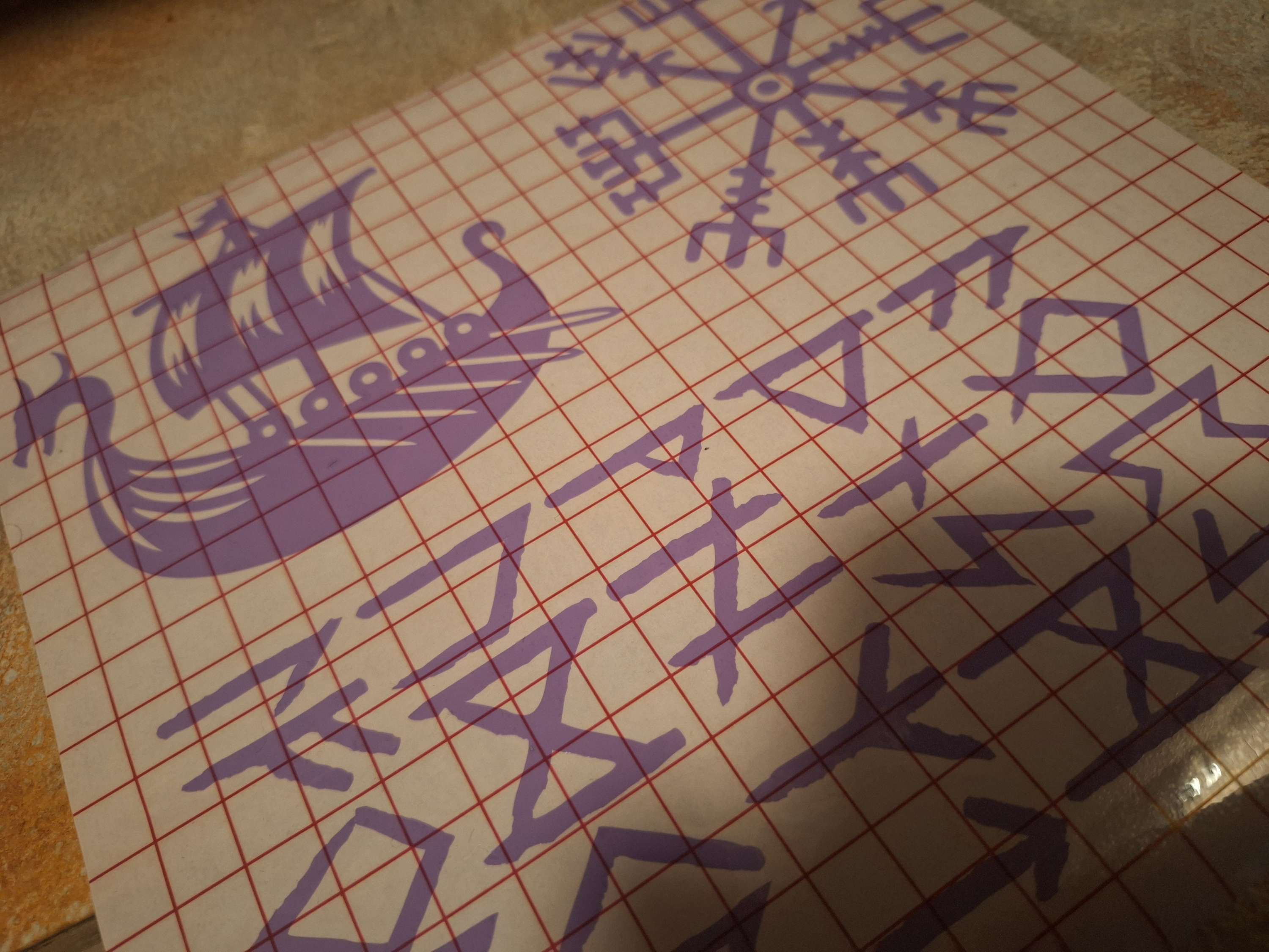 Auto Sticker Viking Set lila