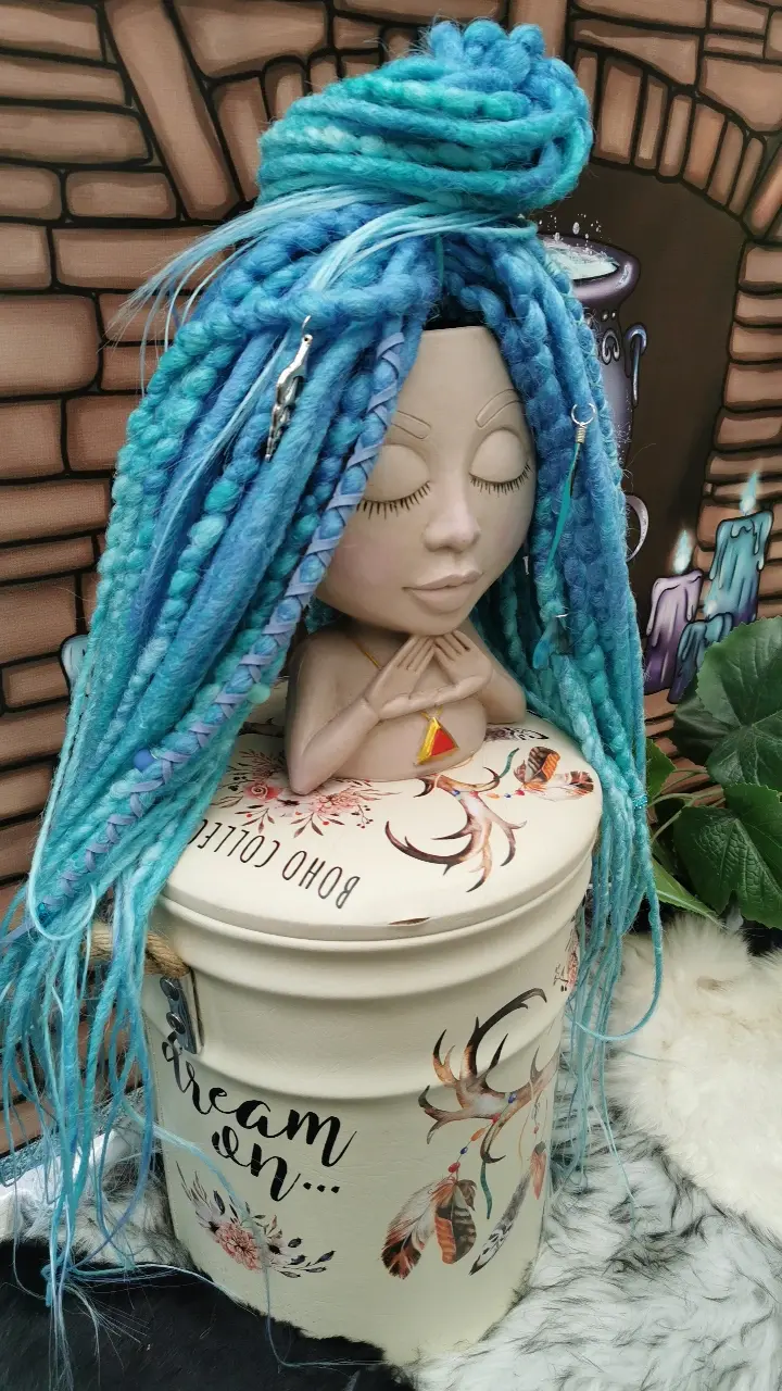 Miniaturbild: Dread Set Blau Ombree