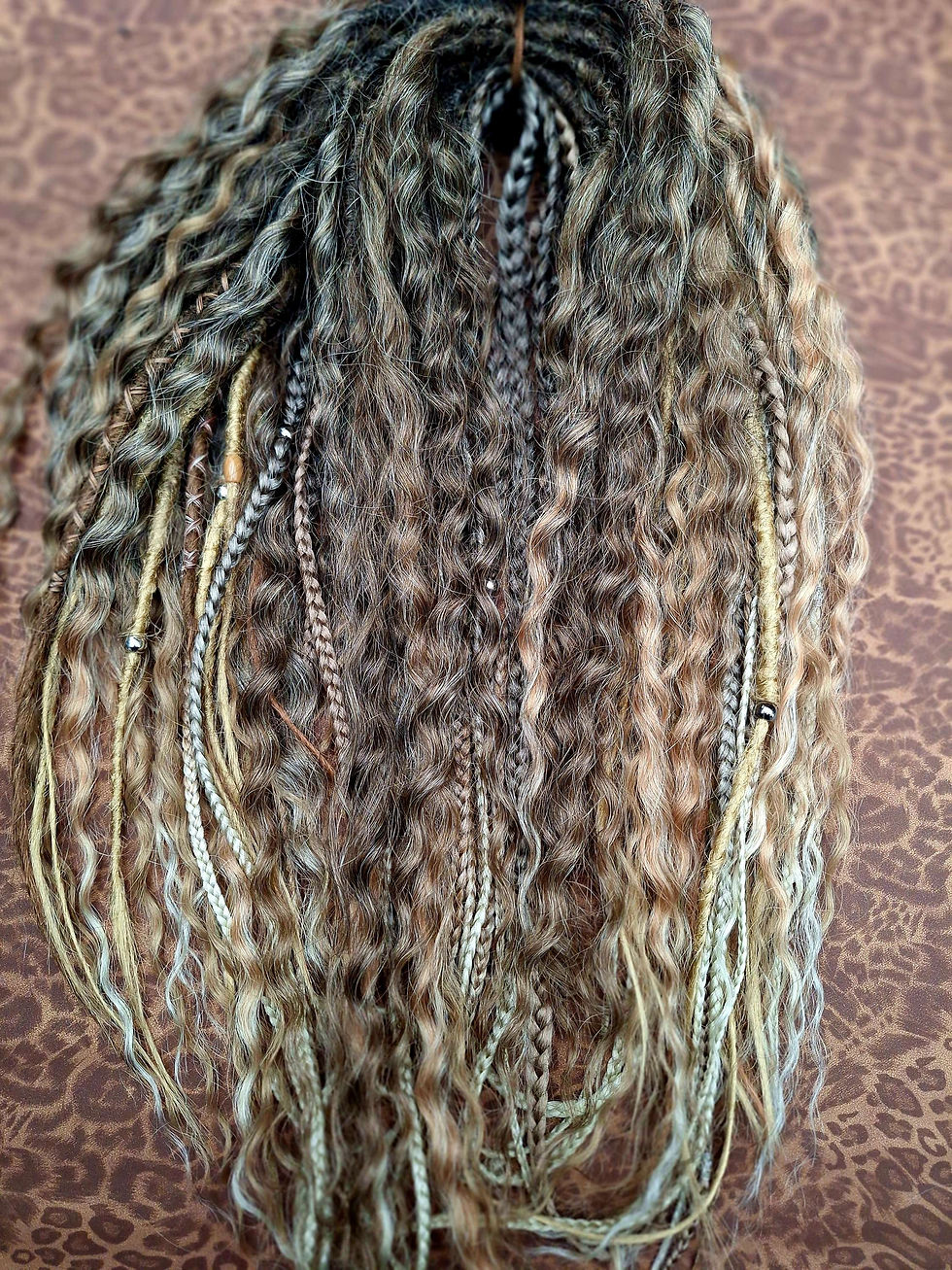 Miniaturbild: Misch Set Curly+Braids+Dreads  Braun Blond