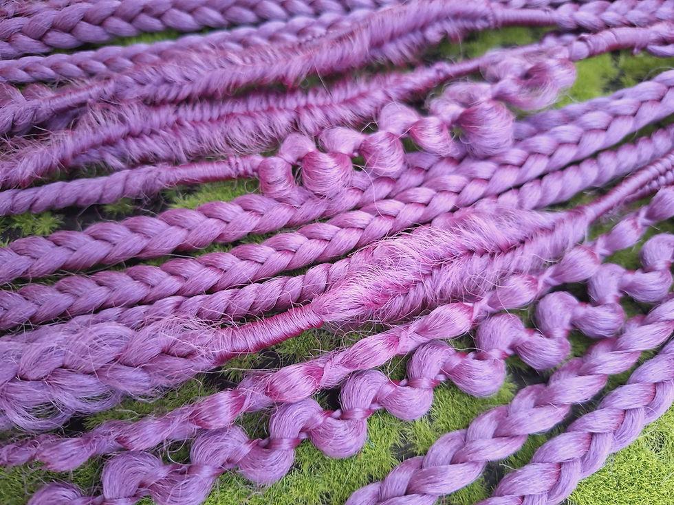 Miniaturbild: Braid Set am Haargummi Violett Metallic