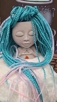 Miniaturbild: Braid Set Türkis mit  Rosa Spitzen 