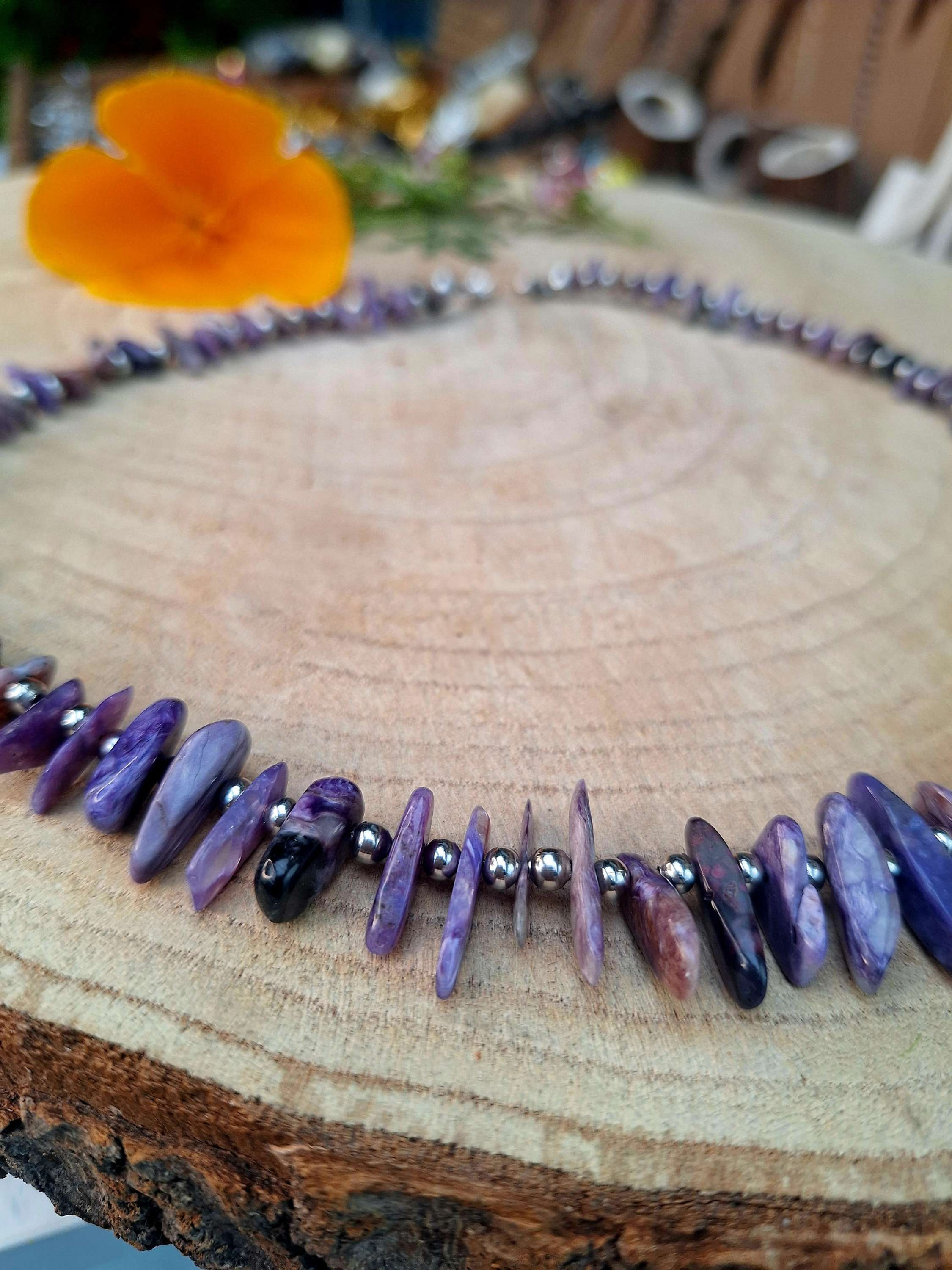 Charoite Halskette 52cm