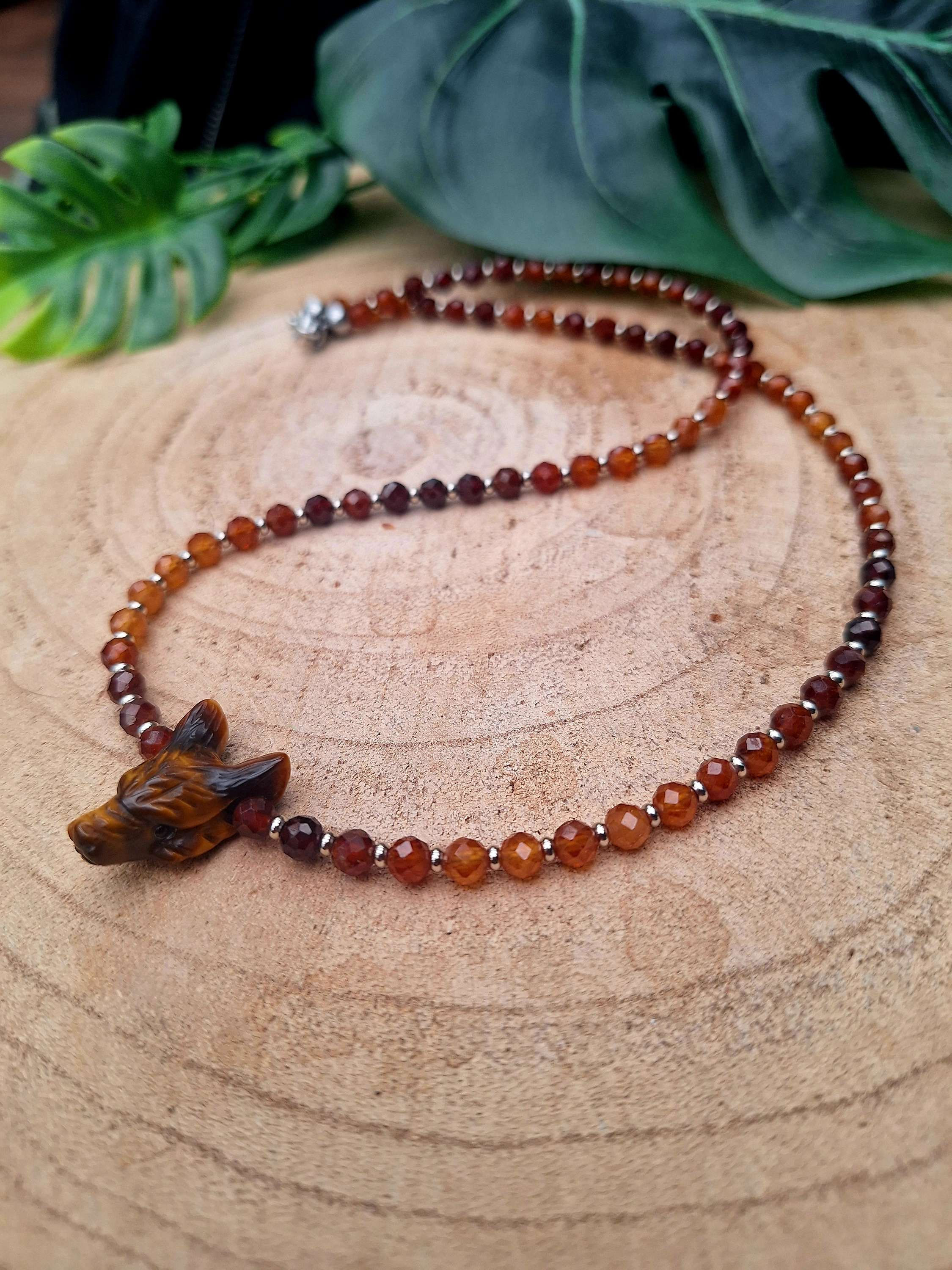 Pietersit mit Tigerauge Wolf 


