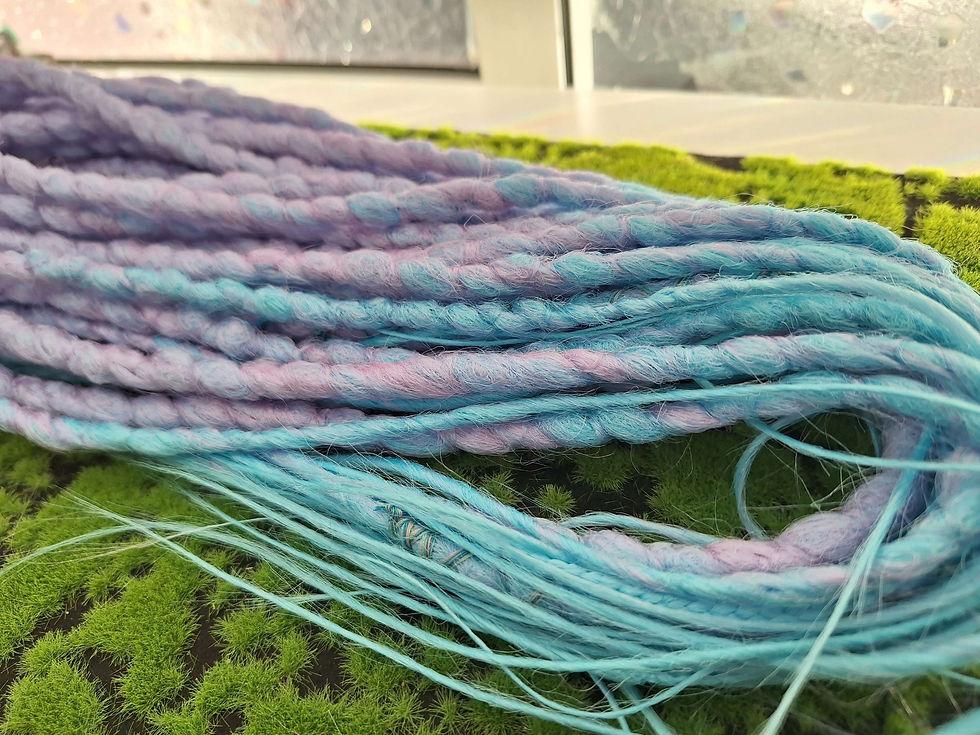 Miniaturbild: Double Ended Dreads Einzelverkauf Lila ins hellblau Ombree 