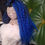 Miniaturbild: Curly Dreads  Schwarz Ansatz Blau 