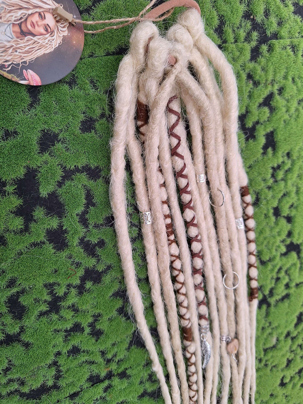 Miniaturbild: Dread Set am Haargummo Platin Blond