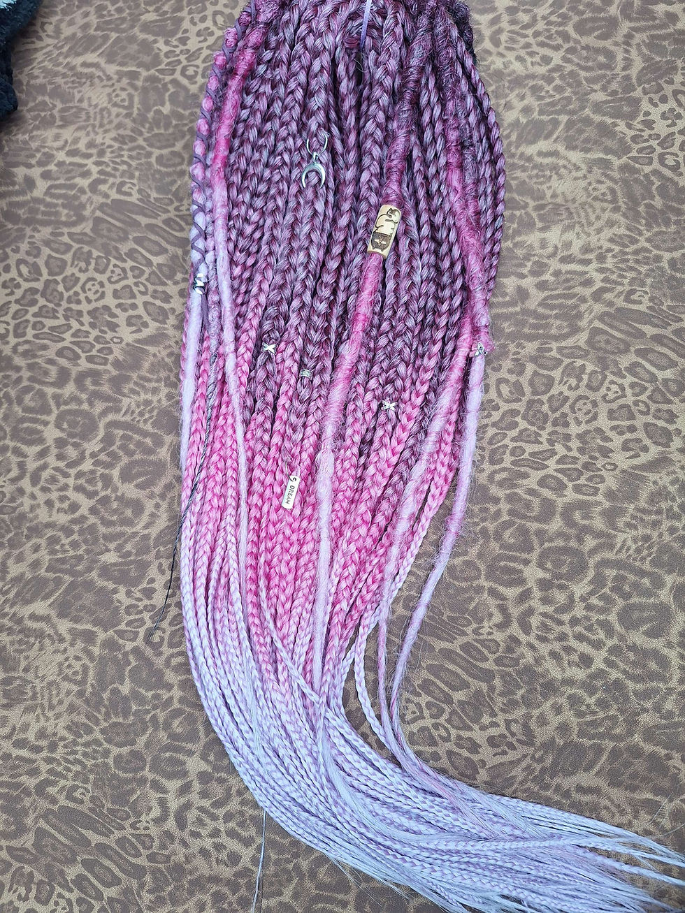 Miniaturbild: Braids Set Violett -Pink- Lila