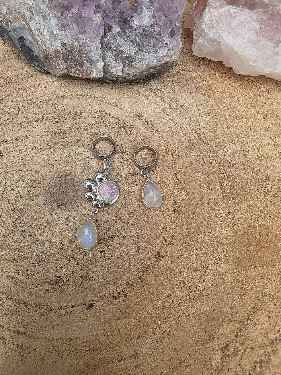 Miniaturbild: Dread und Braid Schmuck Mondstein