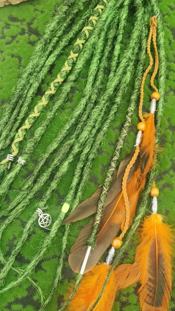 Miniaturbild: Dread Set am Haargummi Grün