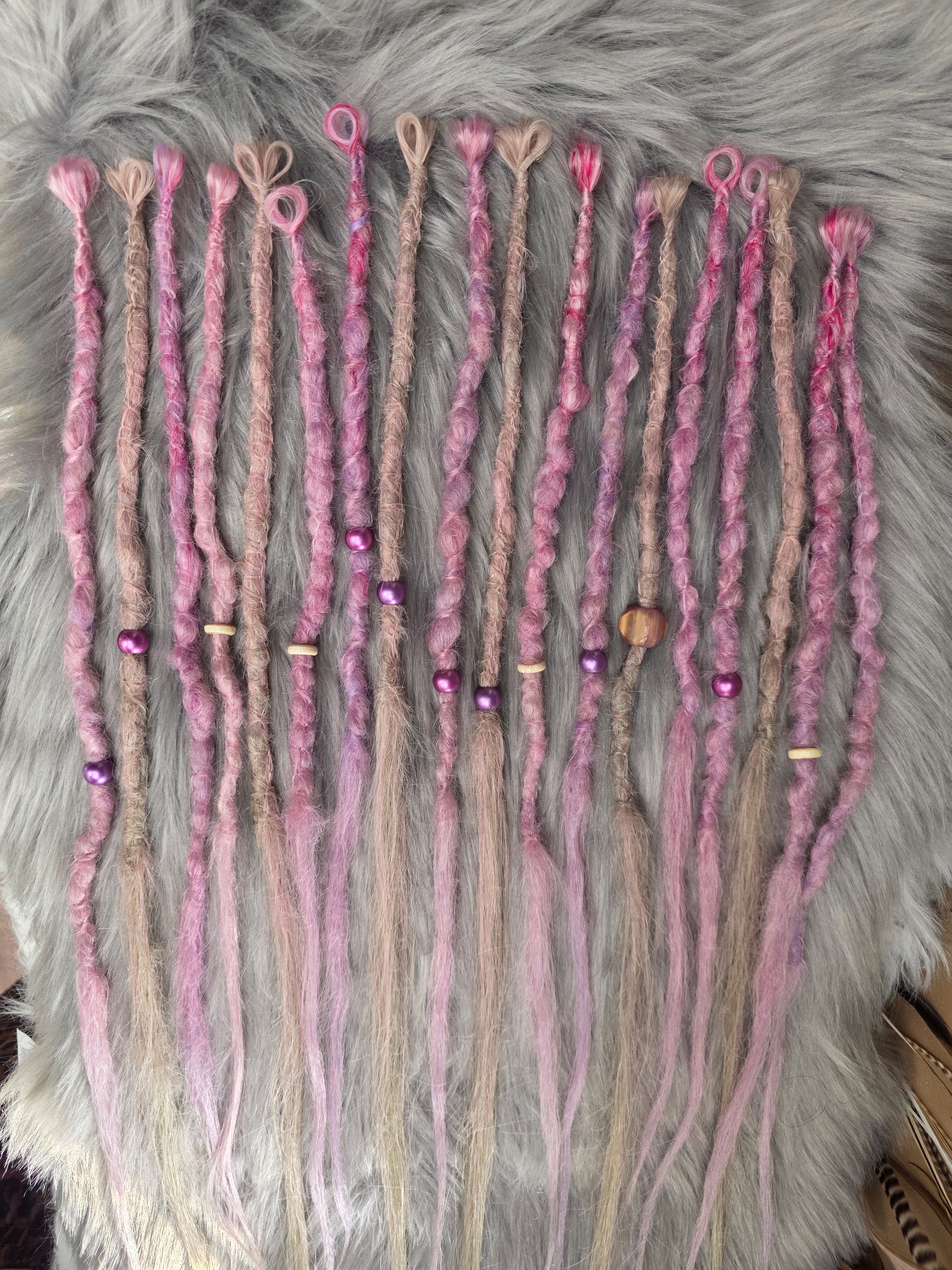 Dread Set Unterhaar 18Stk. Rosa/Blond