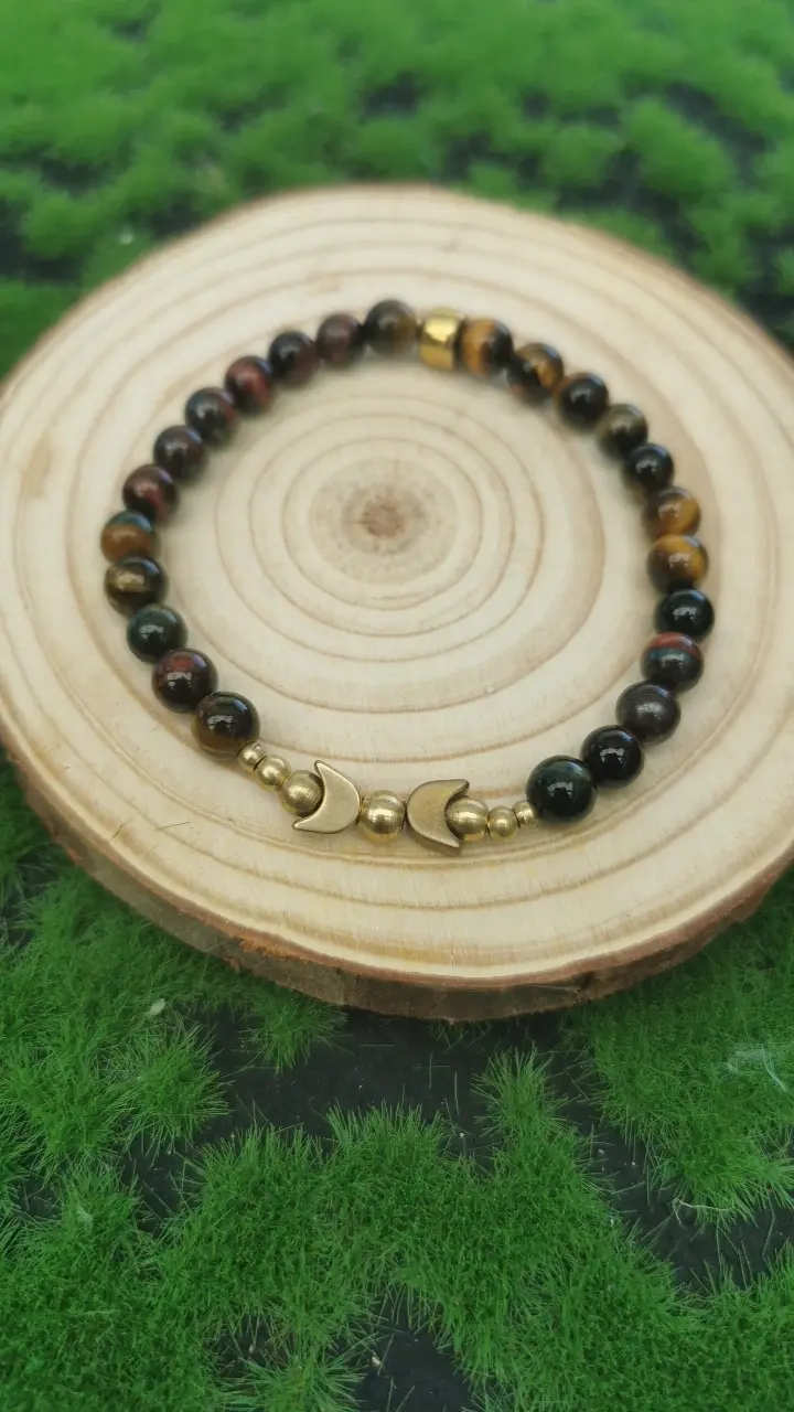 Armband bis 17cm Falken und Tigerauge