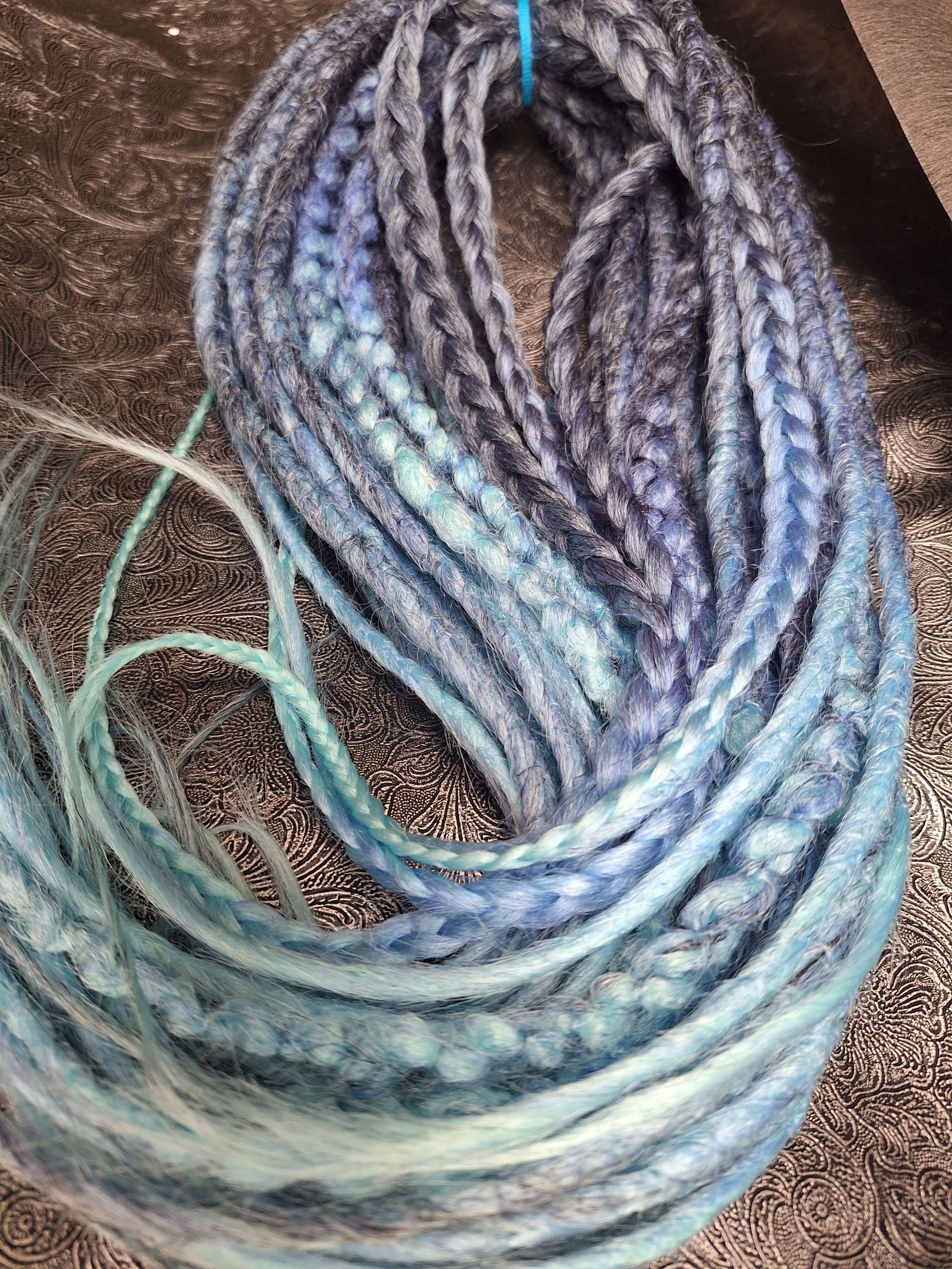 Double Ended Dreads Einzelverkauf Schwarz Div Blau