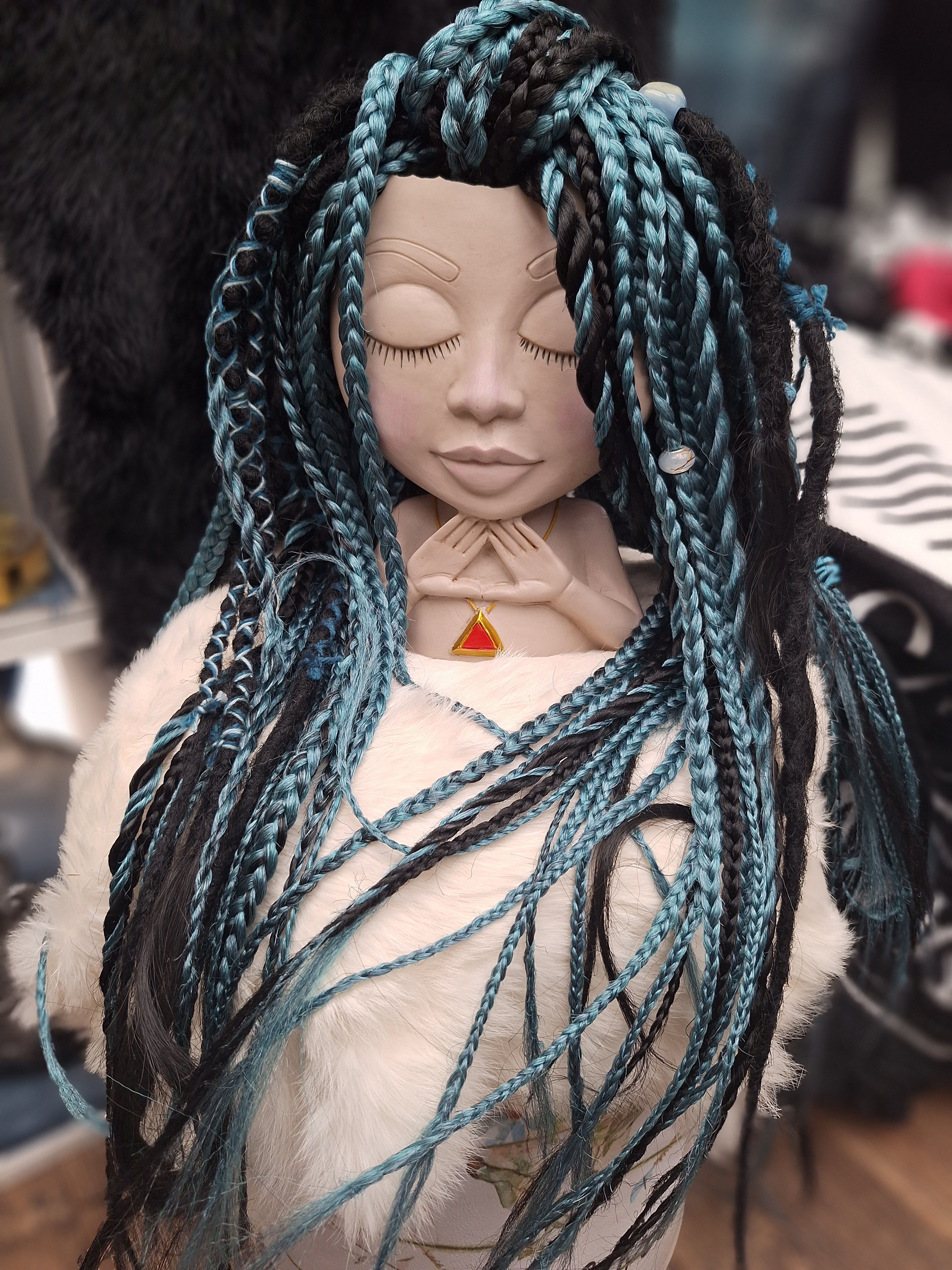 Braids Set Schwarz Blau