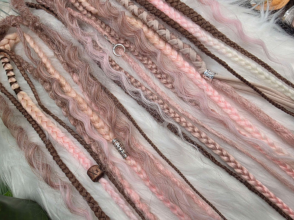 Miniaturbild: Dread und Braid Set Unterhaar Rosa 11 Stk.